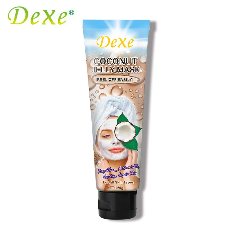 

120g Dexe Jelly Peel Off Mask Coconut Milk Whitening Deep Cleaning Fresh Moisturizing Anti-wrinkle