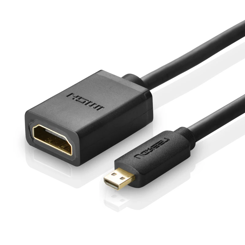 

Ugreen Micro HDMI Type D Male to HDMI Female Type A Adapter cable M/F Converter Convertor for tablet pc tv mobile phone 1080P