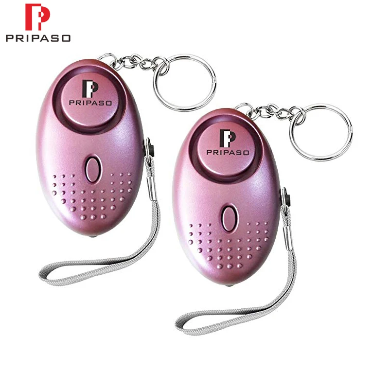 

Pripaso 2 Pack 130 Db Personal Alarm Self Defense Security Emergency Alarm Keychain with LED Flashlight for Women Kids Elderly