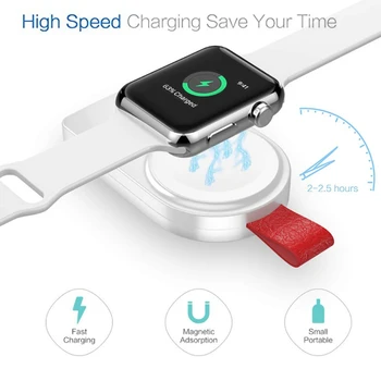 

Smartwatch Wireless Charger USB (Magnetic) Fast Charging Adapter For Apple Watch 1/2/3/4 Smart Wristwatch Chargers