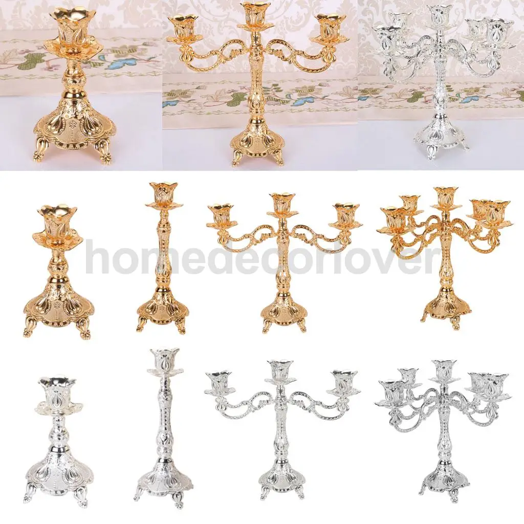 Antique Metal Vintage Tea Light Candle Holder Candlestick Wedding Home Church Table Dining Decoration Ornament	