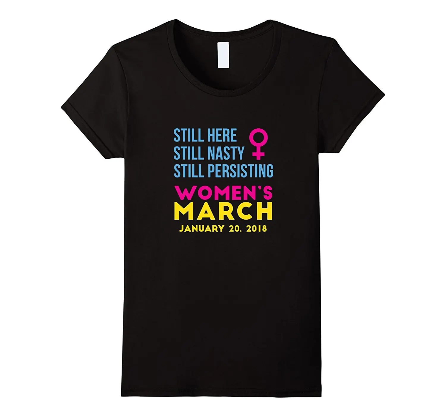 Women's March January 20 2018 Nasty Tee Shirt Short Sleeves Cotton Free Shipping | Мужская одежда
