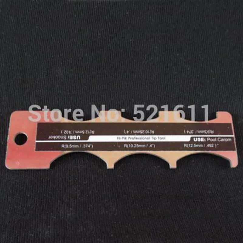 xmlivet 10pcs/lot Pool Carom Snooker Cue Tip Radius Comparison use for