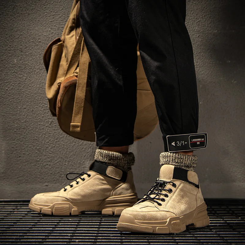JINBEILEE Winter England Martin boots men's trend socks shoes casual wild high to help snow boots slip wear climbinbg shoes JINBEILEE Winter England Martin boots men's trend socks shoes casual wild high to help snow boots slip wear climbinbg shoes