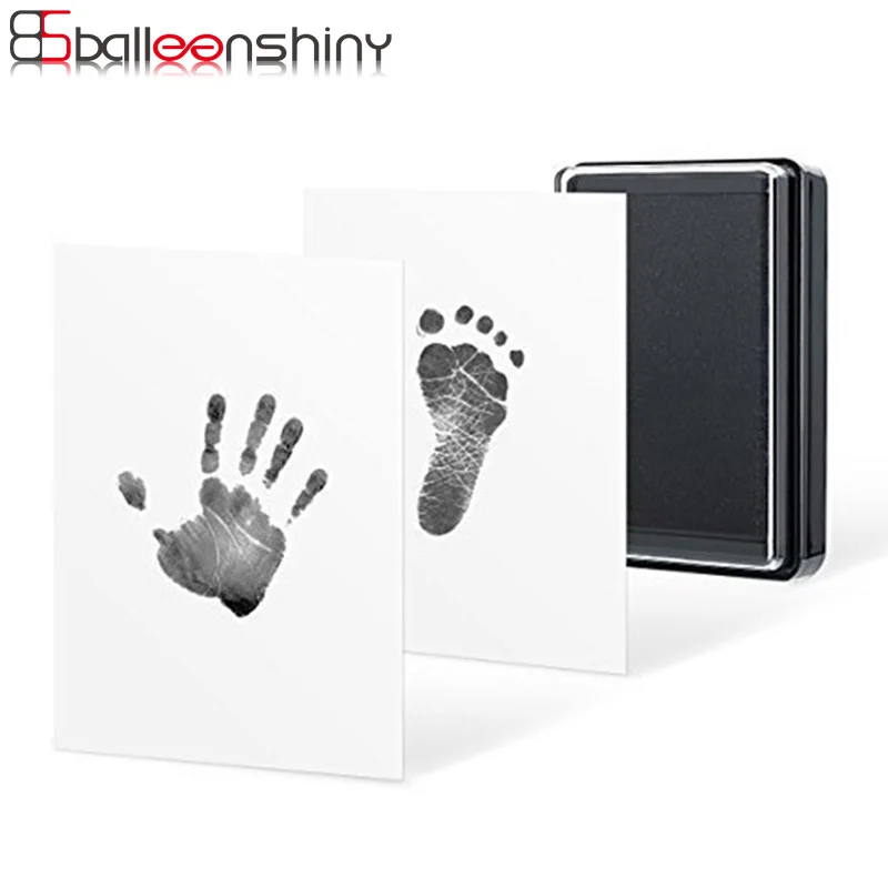 

BalleenShiny Baby Handprint and Footprint Ink Pad 100% Non-Toxic Inkless Safe Imprint Souvenir Hand & Footprint Makers Toy Gift