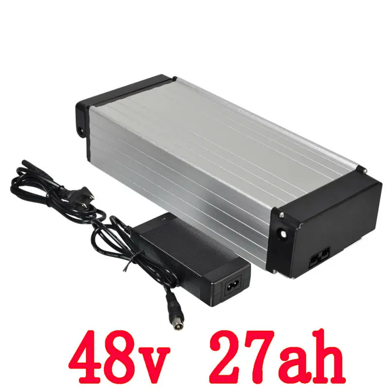 Top 48V 1000W battery 48V 27AH Lithium battery 48v 27ah electric bike battery use LG cell With Tail light and 54.6V 2A charger 0 Top 48V 1000W battery 48V 27AH Lithium battery 48v 27ah electric bike battery use LG cell With Tail light and 54.6V 2A charger 0
