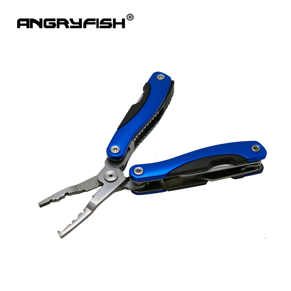 

ANGRYFISH Folding Fishing Pliers Fishing Hooks Remover Multi-function Fishing Clamp Tackle Tools Black Color L5