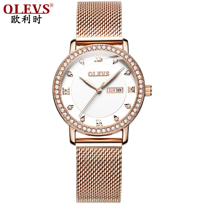 Women Watches Bayan Kol Saati Fashion Rose Gold Rhinestone Luxury Ladies Watch For Women reloj mujer saat relogio zegarek damski