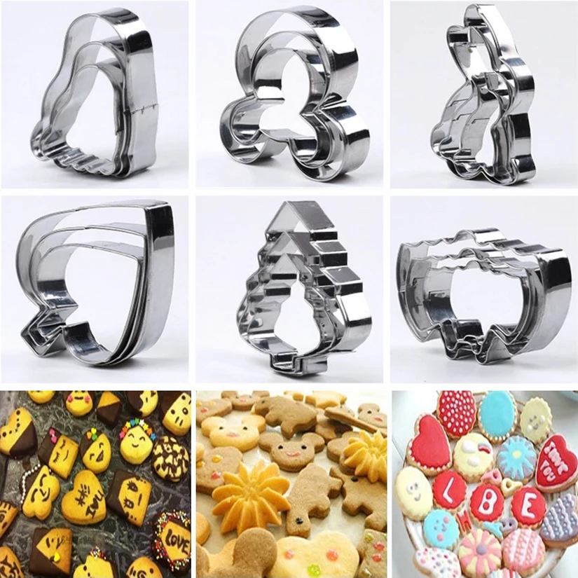 

Cartoon Animal Shape Stainless Steel Cake Cookie Biscuit Cutters Fondant Cake Decorating Mold Tools