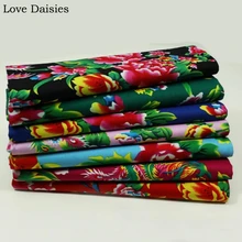 Хлопок саржа в этническом китайском стиле традиционный большой цветок Феникс ткани для изготовления одежды скатерть подушка занавеска Декор