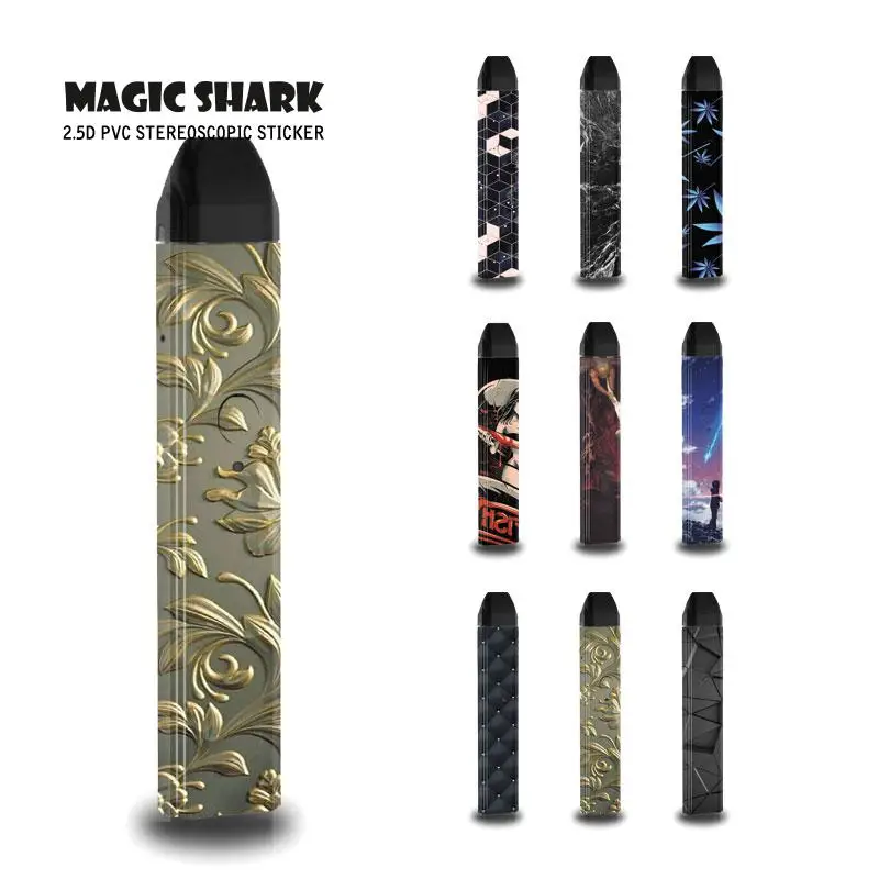 

Magic Shark 2019 New Fashion Leaf Dreamy Lover Shockproof PVC Thin Wrap Case Cover Sticker Film for Uwell Caliburn 011-020