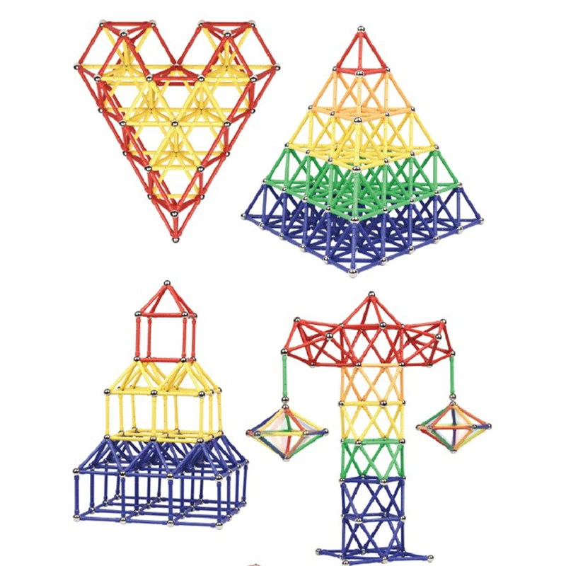 50~ 200 шт. магнитные стержни металлические стержни Детские магнитные строительные блоки игрушки строительные игрушки аксессуары DIY дизайнерские забавные развивающие