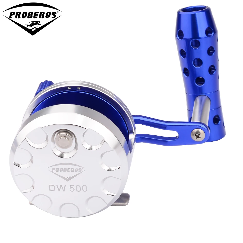 

PRO BEROS JIG Trolling Reel Aluminum CNC Machined 200-500 Series Fishing Reel (Right-Hand)Max Drag Sea Boat 14kg&16kg&19kg&21kg