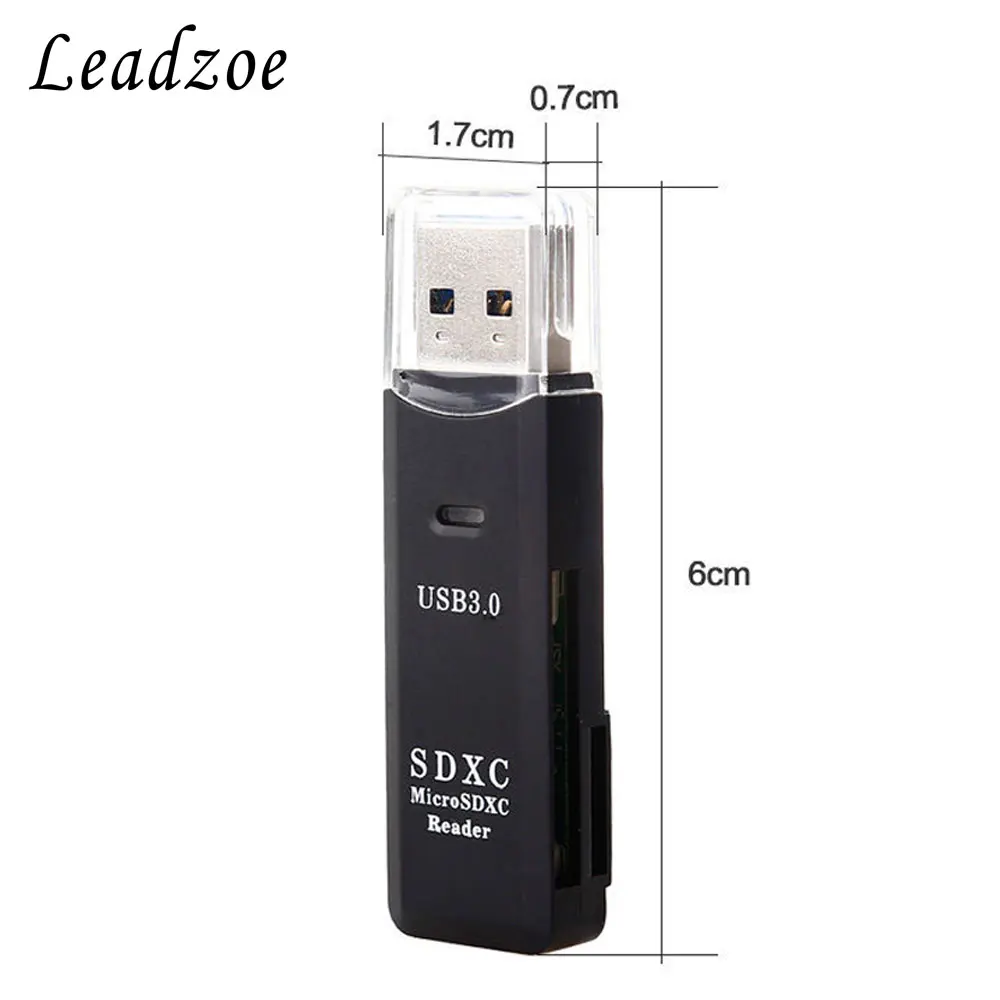 Кардридер, Leadzoe USB 3,0 Портативный Micro SD/SDXC/TF смарт-кард-ридер адаптер для SD/TF micro SD pc Аксессуары для ноутбуков