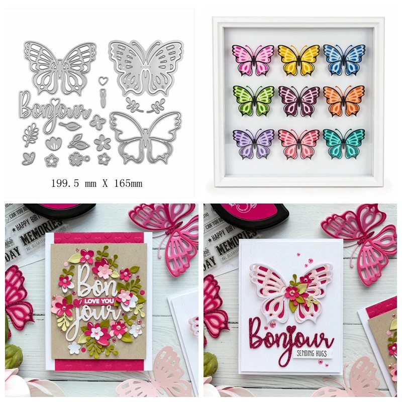 Download Layered Butterfly in Flower Metal Cutting Die Stencil For ...