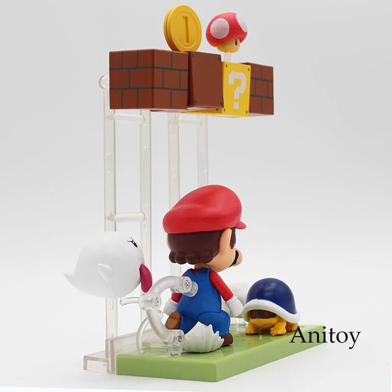 Super Mario Bros Mario with Toad Koopa Boo #473 Nendoroid PVC Action Figure Collectible Model Toys 10cm KT3746 Super Mario Bros Mario with Toad Koopa Boo #473 Nendoroid PVC Action Figure Collectible Model Toys 10cm KT3746
