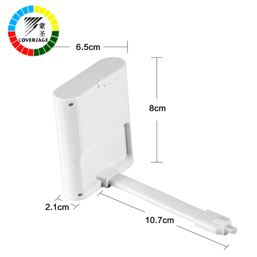 Coversage смарт-Туалет ночь светодиодная движения Авто Сенсор активированный Ванная комната с 7 цветов Изменение Батарея работает Санузел