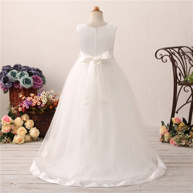 Платья с цветочным узором для девочек 2018 Robe Mariage Enfant фатиновое платье аппликацией