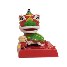 Солнечная приведенная в действие Танцы Лев качается неваляшки подарок для украшения автомобиля Новинка Веселые танцующие игрушки на солнечных батареях Игрушка "Лев" для детей 2,0