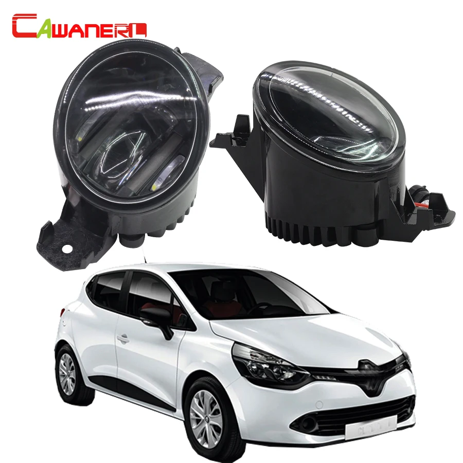 Cawanerl 2 Pieces Car Right + Left Fog Light LED DRL Daytime Running