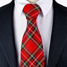 G96 Checked Plaid Scottish font b Tartan b font Red Crimson Multicolor Mens Ties Neckties Cotton