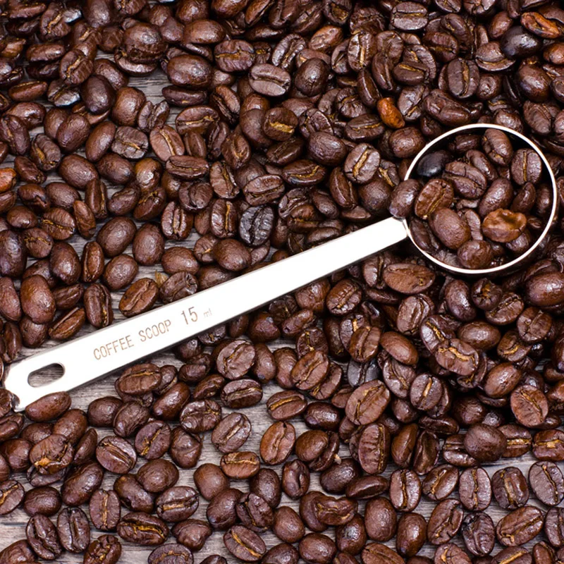 BalmyDays измерительный инструмент 15 мл кофе мерная ложка нержавеющей стали мерные ложки для кофе, мерная ложка с длинной ручкой молотый Кофе Совок Измерительные ложки для Чай сахара специй кухонные принадлежности