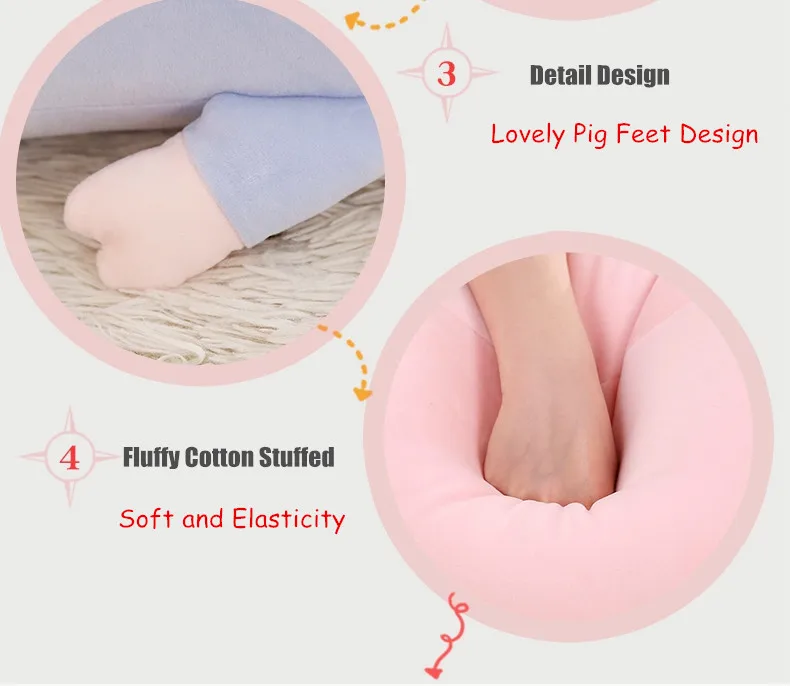Cuddly Soft Lying Piggy Plush Pillows Doll Big Stuffed Animals Pig Toy for Children Gift Decoration 35inch 90cm DY50446 (1)