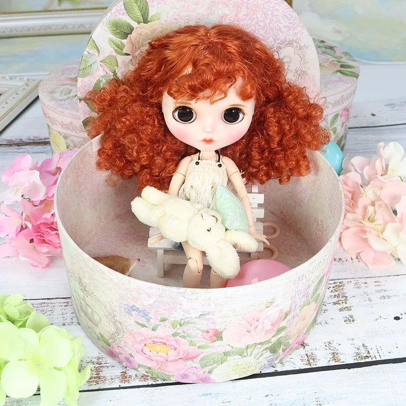 Neo Blythe Doll with Ginger Hair, White Skin, Matte Pouty Face & Custom Jointed Body 7