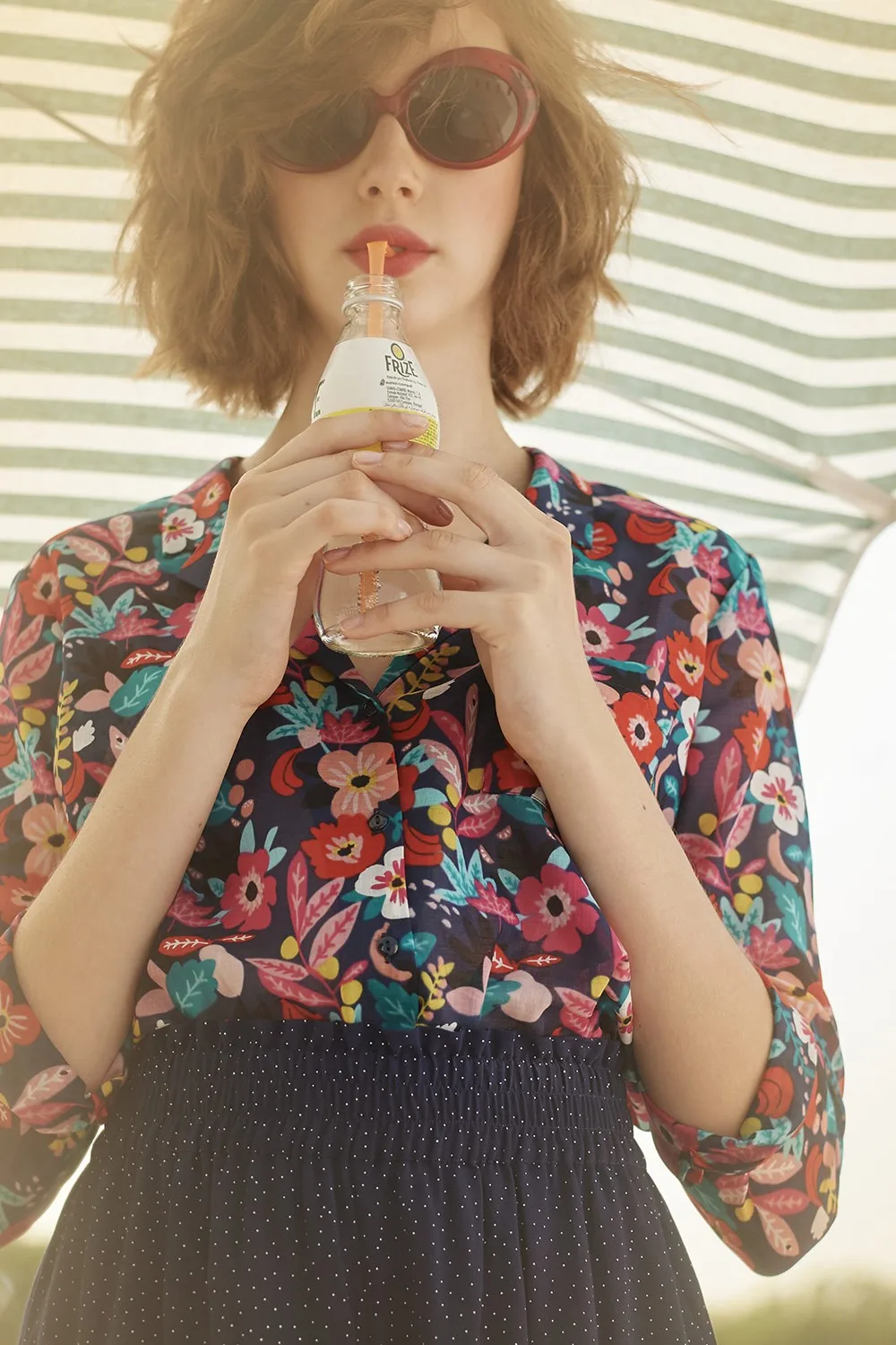 

Chemise tenibelle positano long-sleeved shirts with a tailored collar Printing Blouses Women Viscose 100%