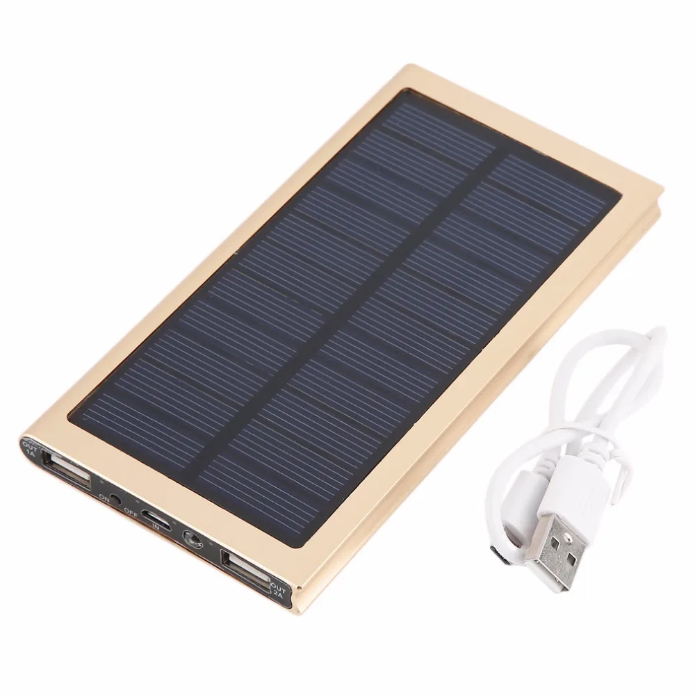 bilder für Dual USB 8000 mah Solar Power Power Tragbare Charging Externe Batterie Für Viele Handys Mit LED Batterieanzeige bilder für Dual USB 8000 mah Solar Power Power Tragbare Charging Externe Batterie Für Viele Handys Mit LED Batterieanzeige
