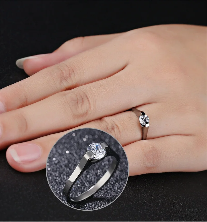 AZIZ BEKKAOUI выгравированное кольцо с именем, Кристальное кольцо для женщин, сделай сам, кольцо из нержавеющей стали, классическое свадебное обручальное ювелирное изделие, подарок