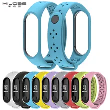 Mi Джобс mi Группа 3 ремешок браслет наручные часы с ремешком mi band3 аксессуары умный браслет Спорт силиконовый mi Band для xiao mi Группа 3