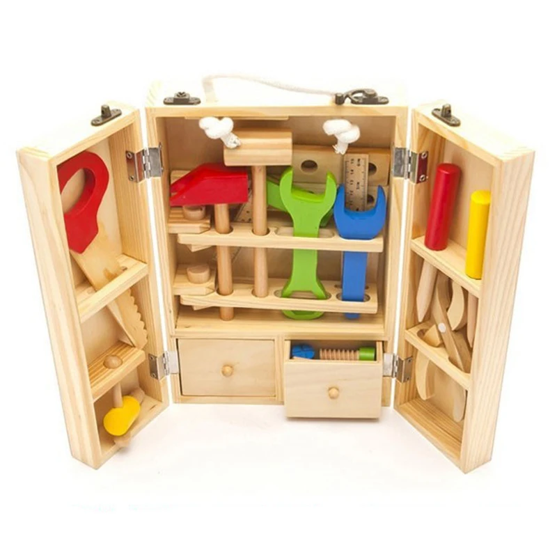 childrens wooden tool kit