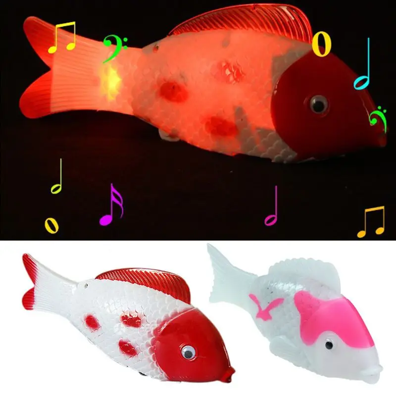 

Mini Electric Bionic Swing Fish Toy Deep Sea Electronic Fishes Glowing Toys Baby Kids Bathing Gifts for Boys Girls