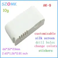 Szomkプラスチックledジャンクションボックス小さなプロジェクトボックス(50ピース) 66*32*23ミリメートルエレクトロニクス出口エンクロージャ、プラスチック筐体