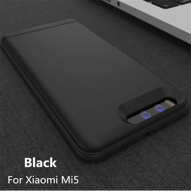 6000mAh портативное зарядное устройство для Xiaomi Mi 5 батарея чехол для Xiaomi Mi 5s чехол для зарядки аккумулятора для Xiaomi Mi 5c/5X - Цвет: Black For Mi 5