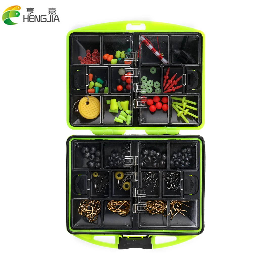 

100 Pieces Fishing Set Box Fishing Lures Tool Box Portable Fishing Kit Jig Hooks Fishing Tools Set With Soft Lead Hook HJ096