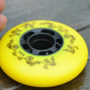 

90A Inline Skating Pulley Skateboard Wheel 4 Pieces / Set Yellow