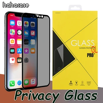 

500pcs 3D Curved Full Cover Anti Privacy Tempered Glass For iPhone 11 Pro Max XS XR X 8 7 6 6S Plus 9H Anti-shatter With Package