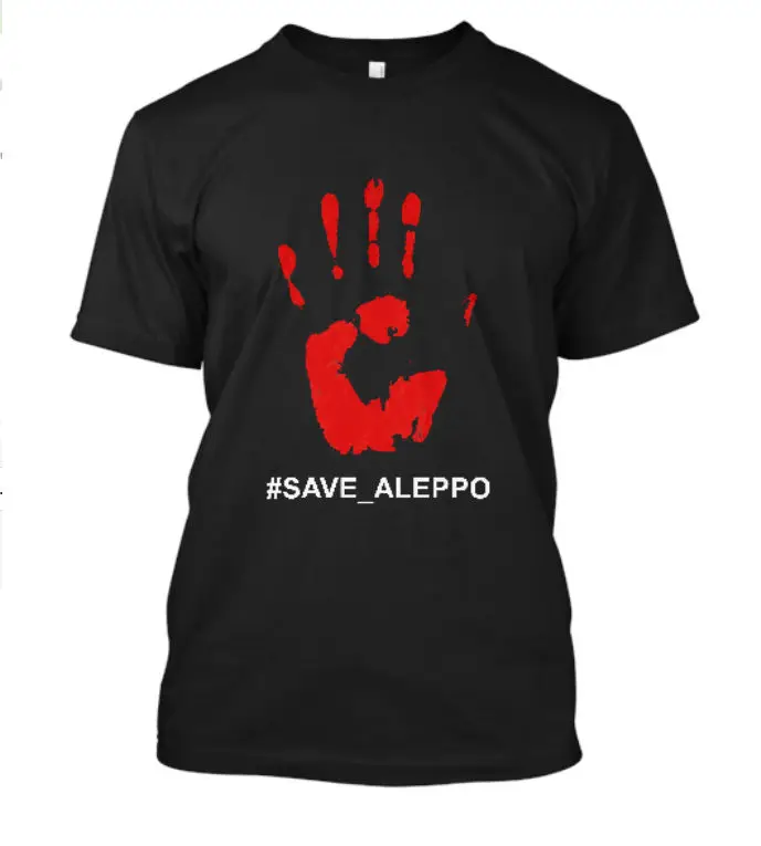 Save Aleppo/черная футболка с надписью Aleppo для детей Размеры: S-3XL100 % Смешные изделия из