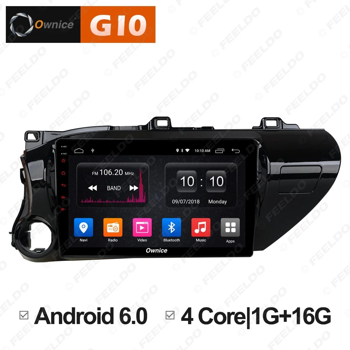 Clearance LEEWA 10.1" Android 8.1 8-Core/DDR3 2G/32G/Support 4G LTE Car Media Player With GPS/FM/AM RDS For Toyota Hilux 2016 - 2018 1
