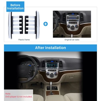 

Seicane Double Din Car Radio Fascia 178*100 mm Frame Trim Kit for 2007 HYUNDAI SANTAFE DVD Player Panel Adaptor OEM Style