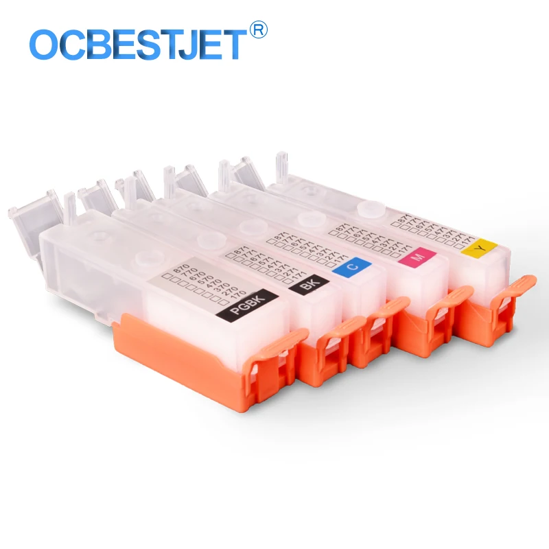 Refillable Ink Cartridge with ARC chip For Canon MG5750 MG5751 MG5752 MG5753 MG6850 MG6851 printer PGI-570 CLI-571 PGI-570XL