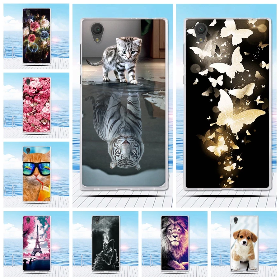 TPU For Sony Xperia L1 Case Cover Soft Silicone Phone Back Capas Bags E6 G3311 G3312 G3313 | Мобильные телефоны и