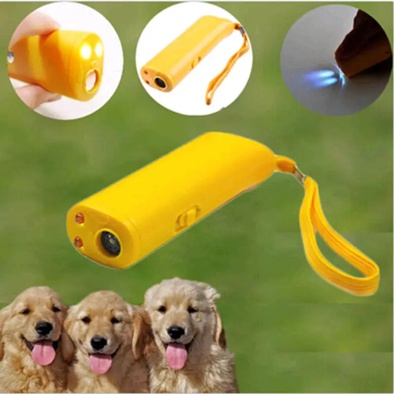 

Pet Dog Repeller Anti Barking Stop Bark Training Device Trainer LED Ultrasonic 3 in 1 Anti Barking Ultrasonic Without Battery