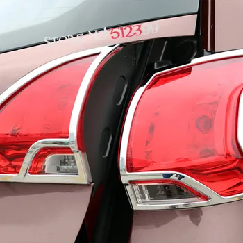 

ABS Chrome Exterior Car Rear Light Lamp Frame Decorative Cover Trim Sticker For Peugeot 2008 2014 2015 Car-styling