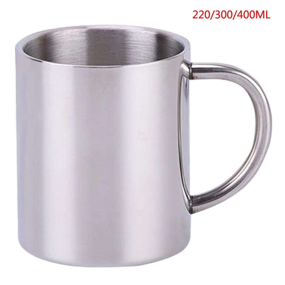 С двойными стенками из нержавеющей стали кофе 220/300/400ml портативный чашка термос кофе кувшин для молока чашки чая двойной офис стакана воды кружки