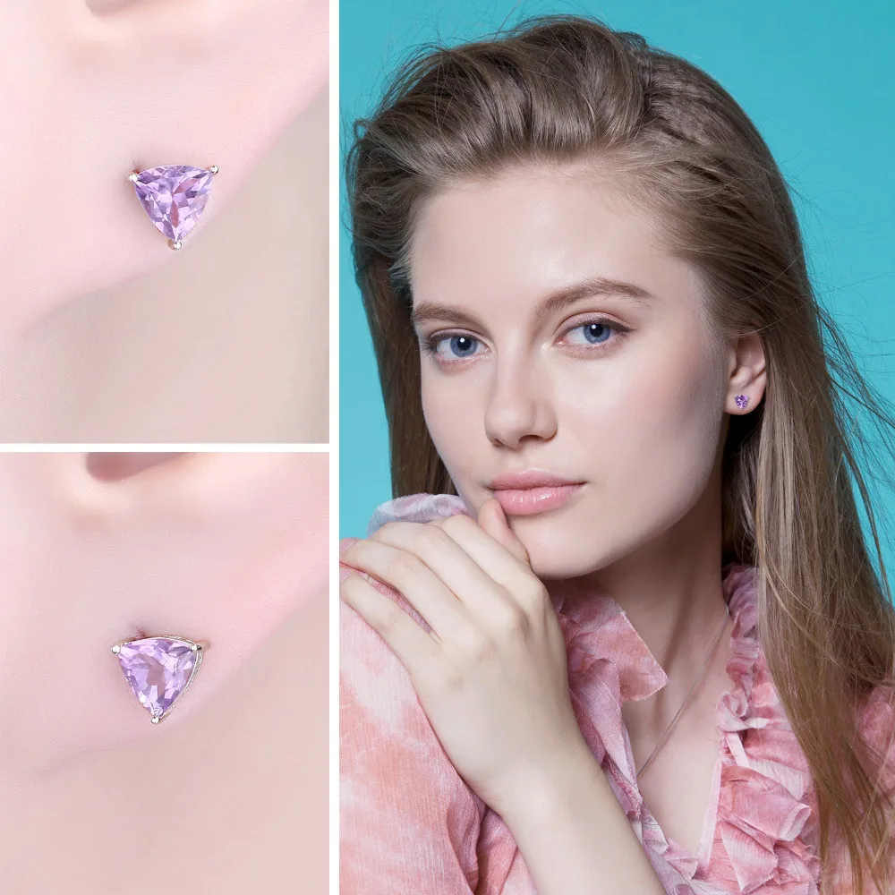 Женские серьги с аметистом JewelryPalace из стерлингового серебра 925 пробы корейские