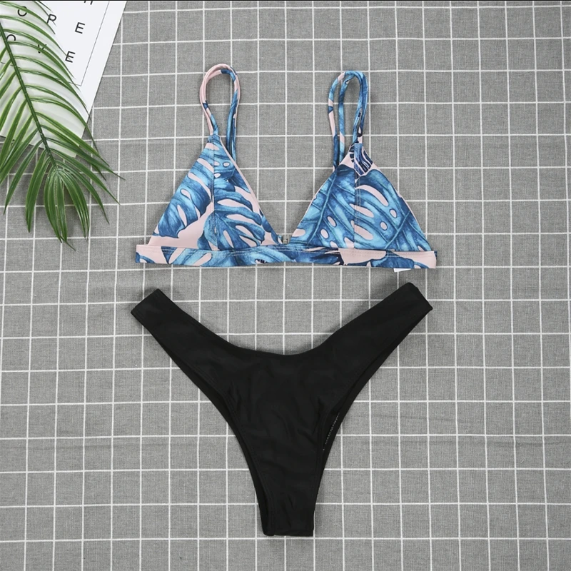 2 Pcs مجموعة النساء الصيف ملابس السباحة بيكيني دفع ما يصل مبطن البرازيلي ثوب السباحة
