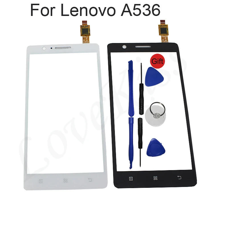 

5" A536 Touchscreen Front Panel For Lenovo A536 A358 A 536 Touch Screen Sensor Digitizer LCD Display Outer Glass TP Replacement